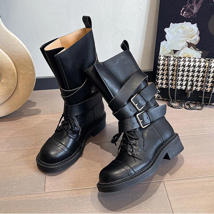 hot Free delivery designer woman cotton boots Fashionable thick soled Martin boots mid top boots slimming boots
