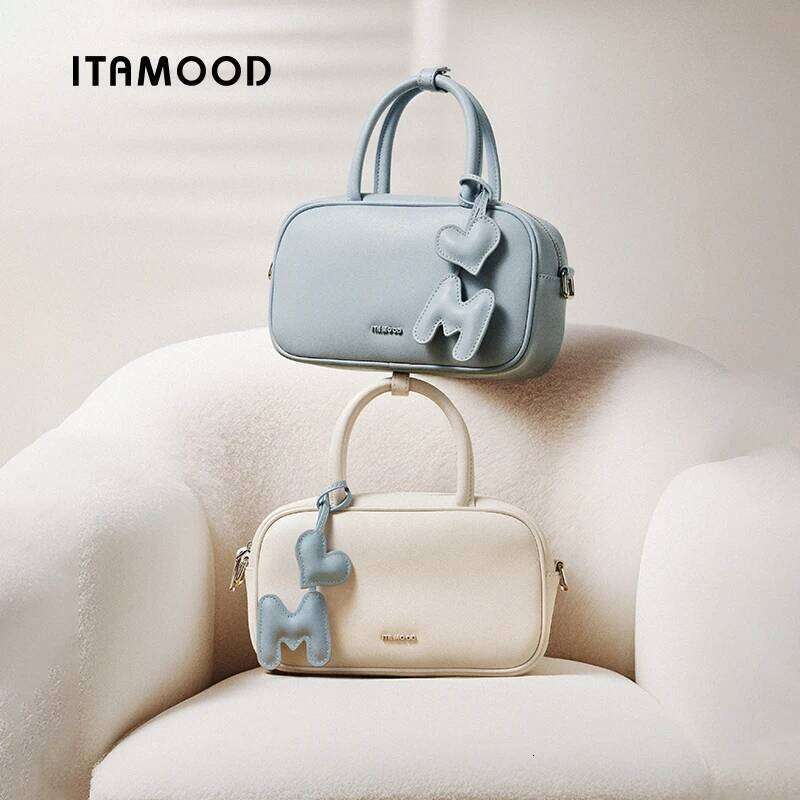 Designer Bag Luxury Bag ITAMOOD Bowling Bag Women Original Design Leather Cowhide Shoulder Crossbody Handbag Boston Summer Makeup Valentine Gift Schoo