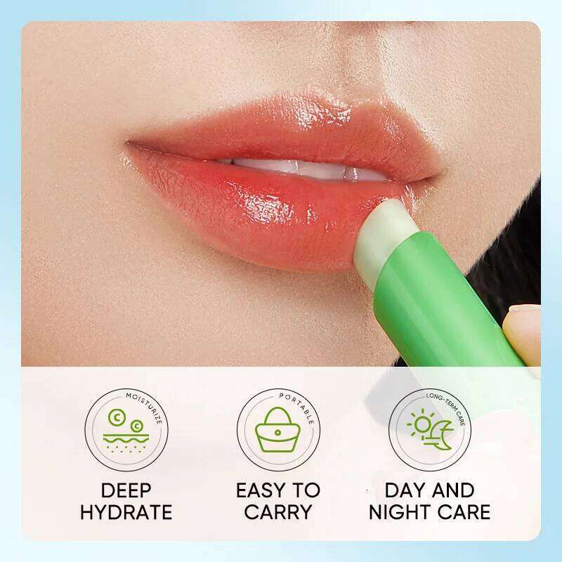 SADOER Lip Aloe Balm Nourishing, Hydrating Moisturizing Preventing Cracking and Repairing Lips Gentle Non Irritating Free shipping