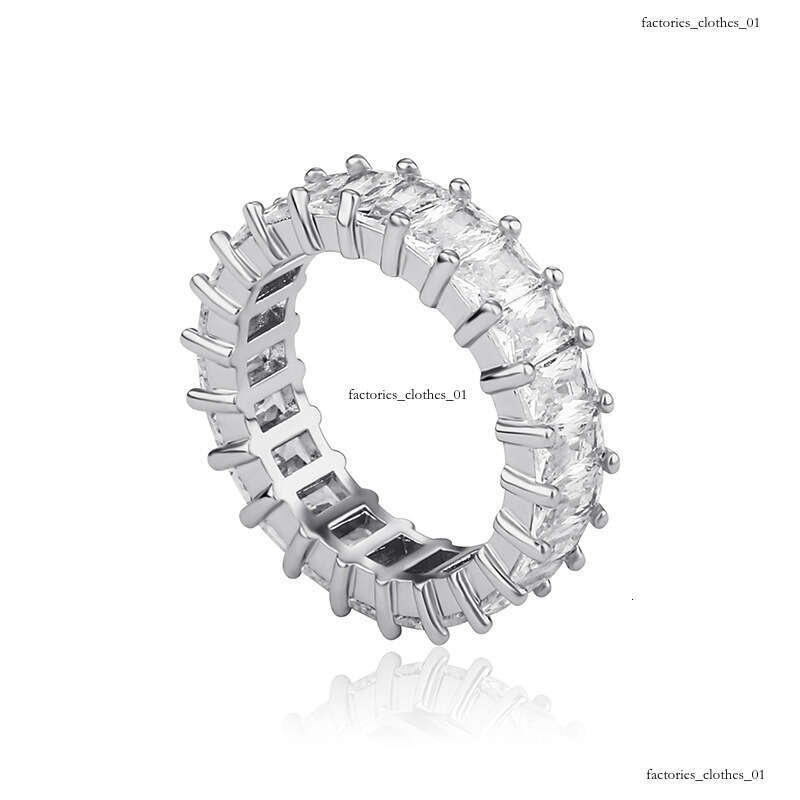 New Full Zircon Personality Hip-Hop Fashion Trendy Unisex Ring Gold Jewelry