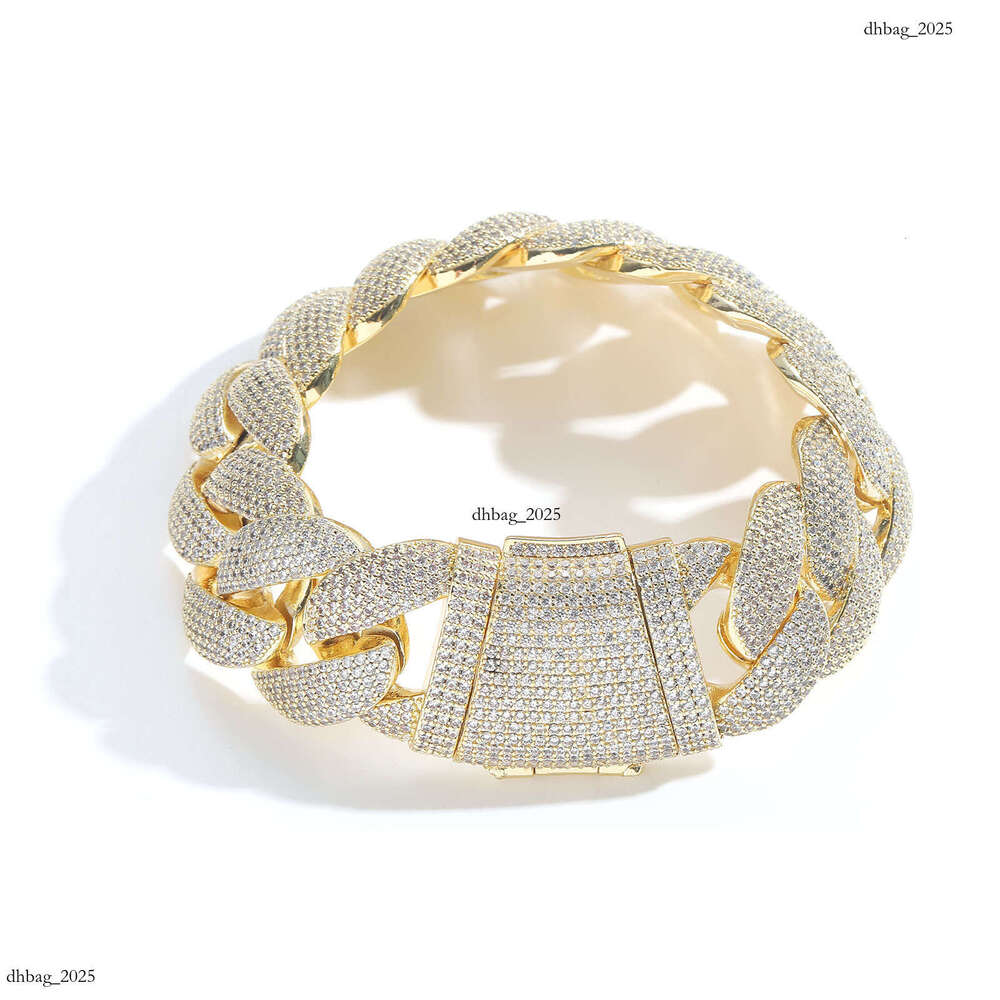 22mm Bubble Cuban Chain Trendy Brand Personality Men's Hip Hop Jewelry Bracelet