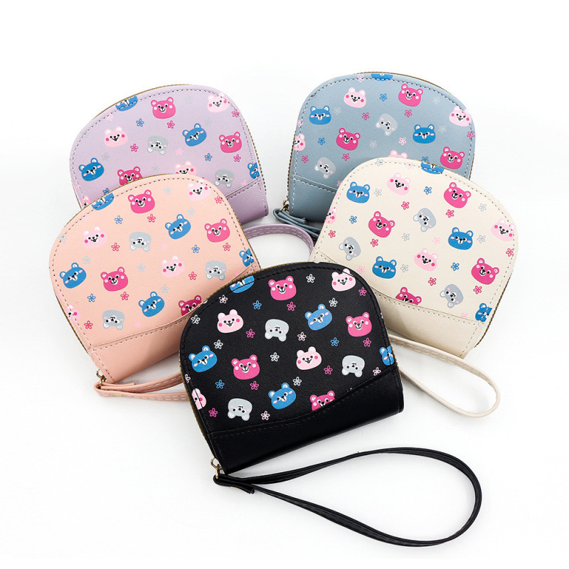 Luxury Bag Short Colorful Printed Animal Handheld Zipper Large Capacity Coin Purse For Women