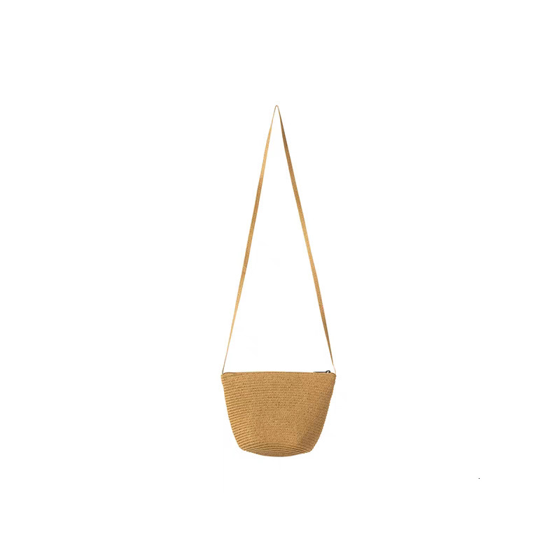Summer Mini Drawstring Versatile Straw Small Women's Shoulder Crossbody Trendy Woven Bag New Style for Women ddmymoon