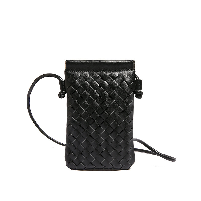 Cross-border Super Popular Handwoven Small Bag For Women 2024 Luxury Bagfree Shipping Designer New High-end Versatile Commuter Vertical Crossbody Phon