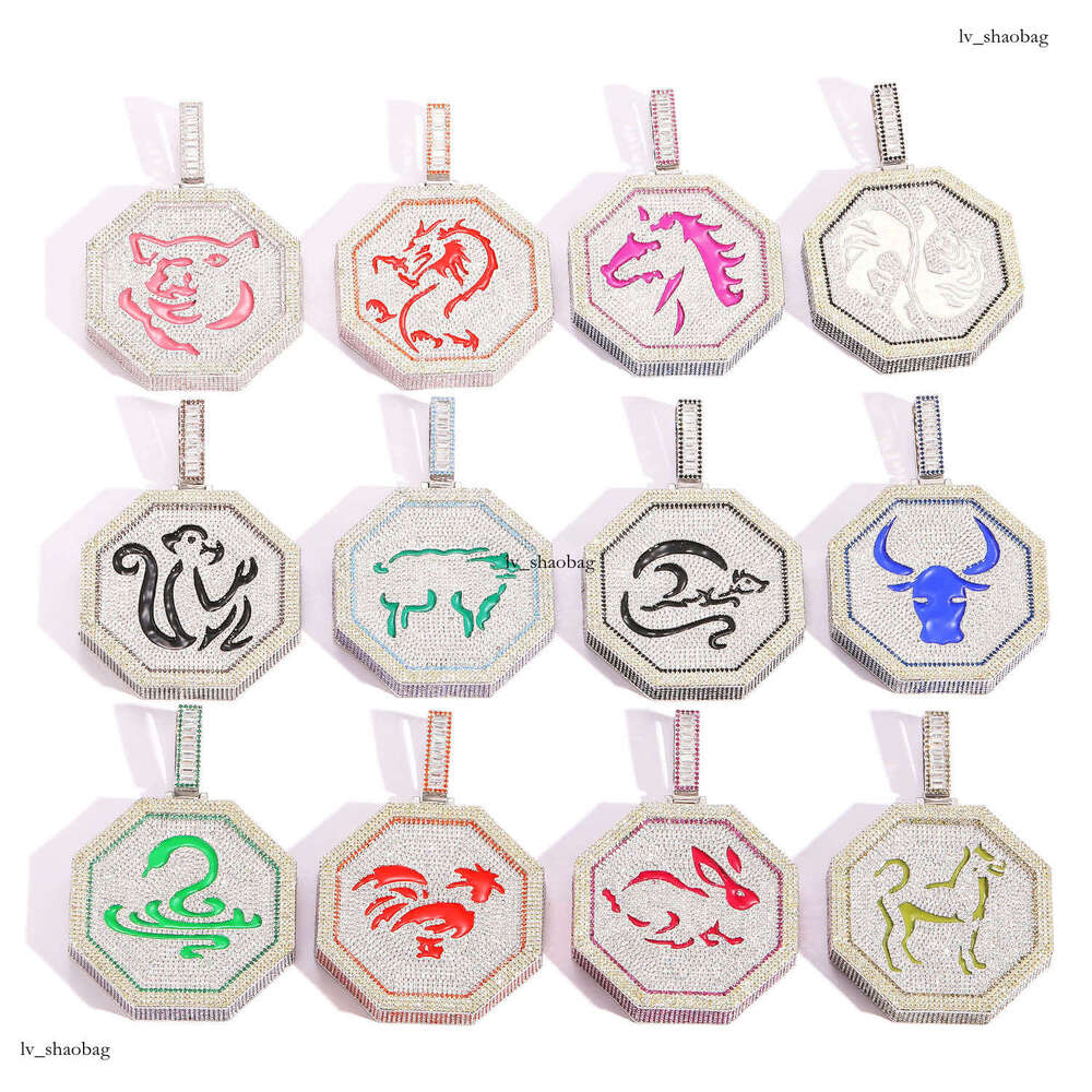 Hip Hop Necklace for Men Jackie Chan Adventure Story Twee Zodiac Extra Large Tiger Dragon Brand Unisex Couple Pendant