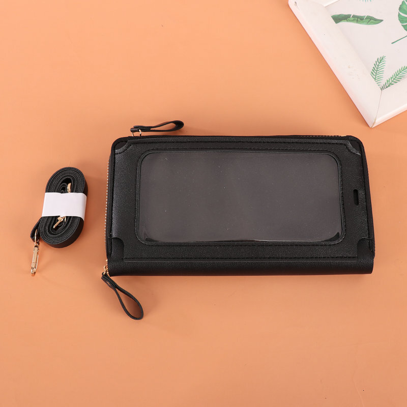 In Stock Solid Color Women's Crossbody Anti-theft Multifunctional Shoulder Versatile Transparent Phone Bag Urban Luxury Bag Fashion Handbag