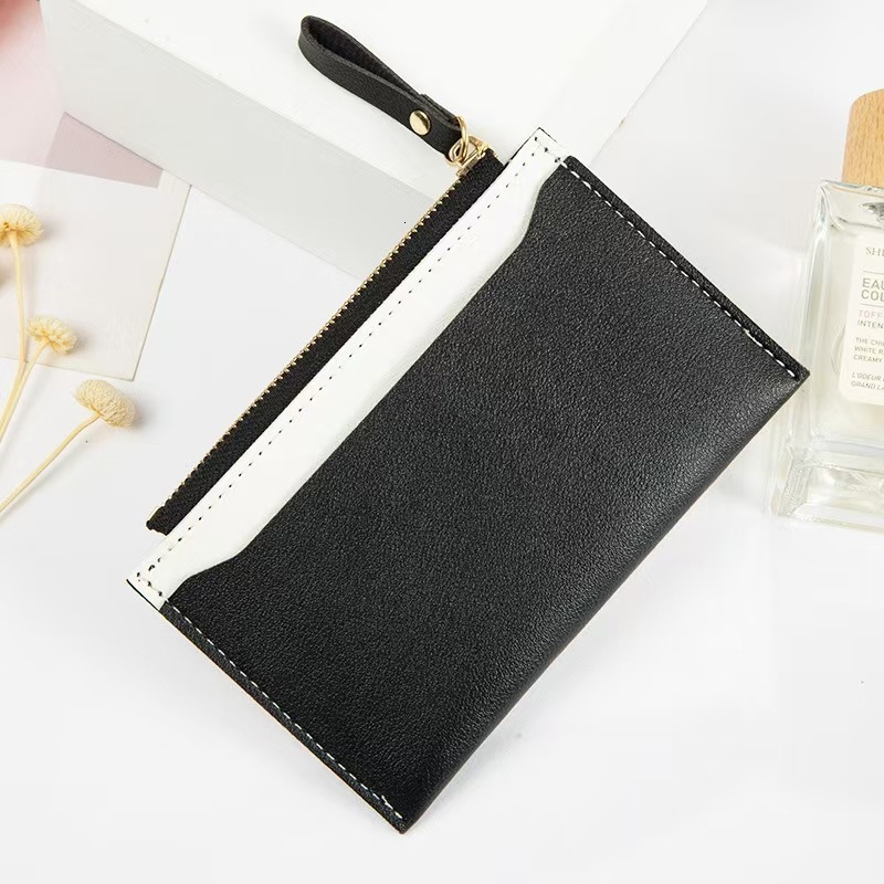 Cowhide Small Card Holder Soft Luxury Bag Leather Genuine Leather Texture Mini Unisex ID Card Holder Women Zipper Ladies Coin Purse
