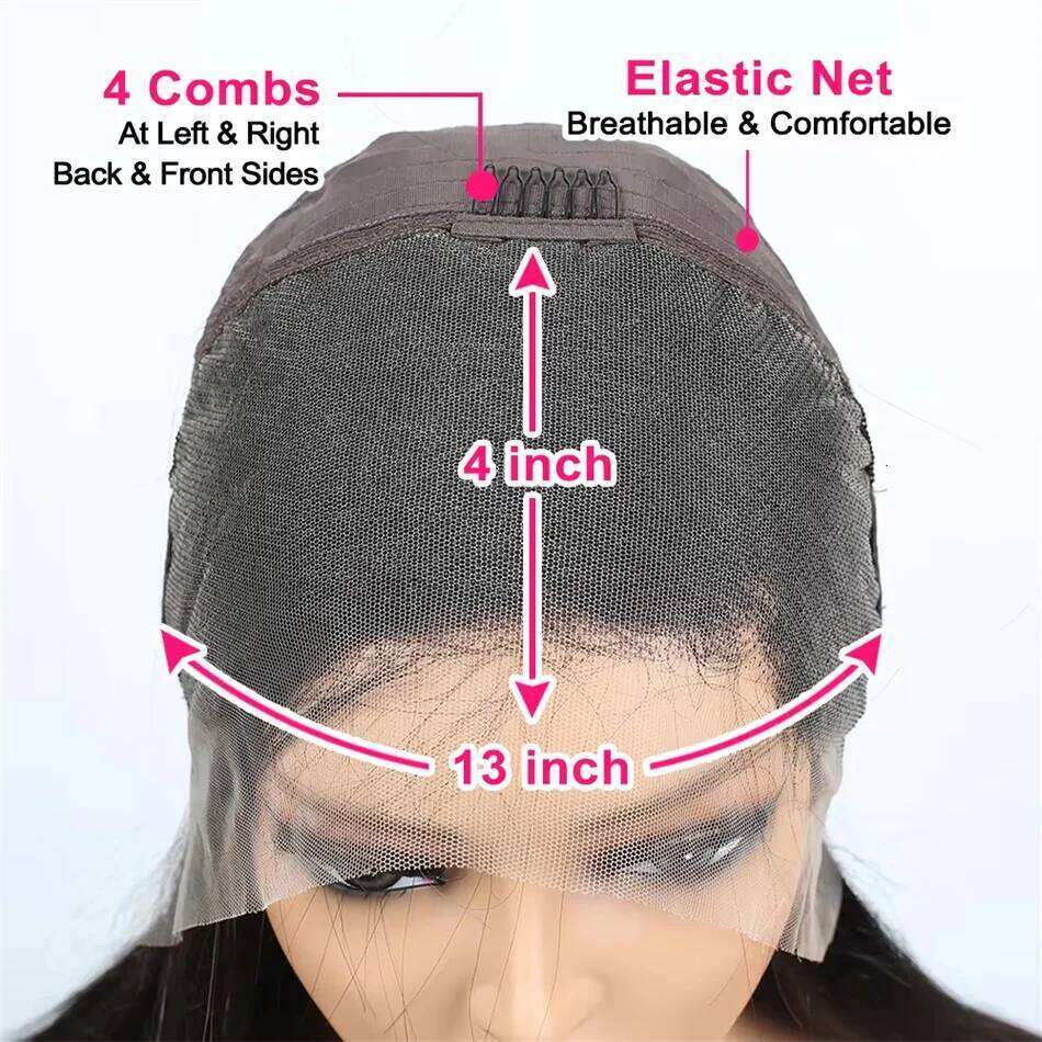 250% Density 100% Vieamese Loose 13x4 Frontal Bouncy Wave Wig with Human Hair Natural For Black Women 14-22Inch