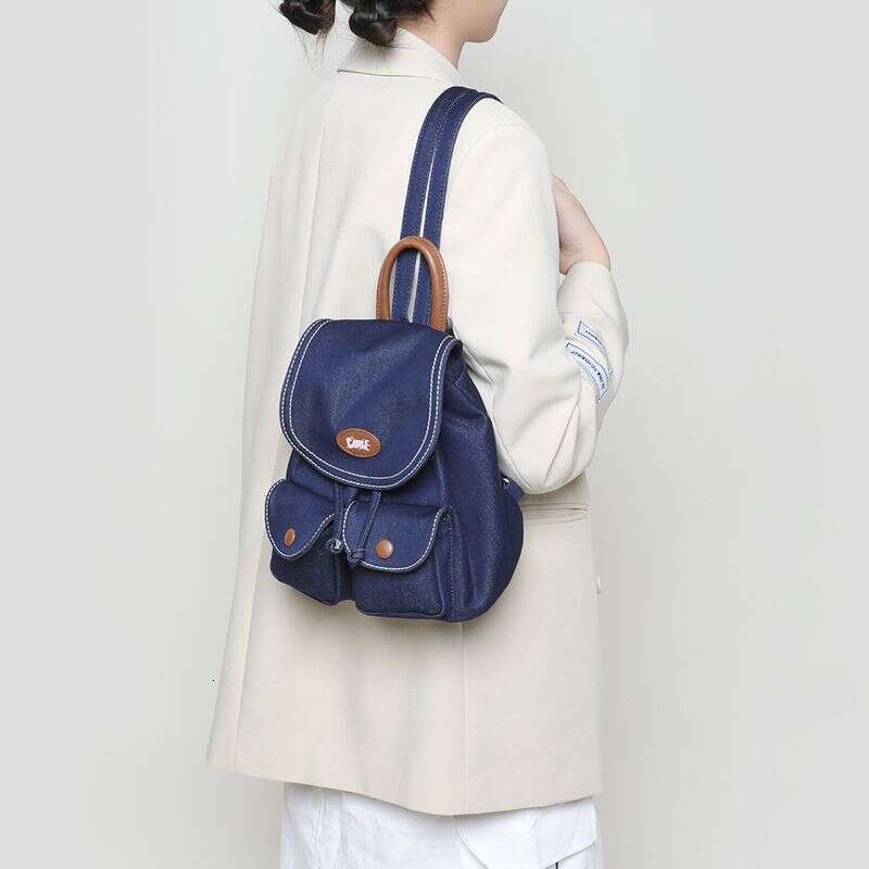 Denim Canvas 2025 Summer New Bag Niche Design Women's Mini Backpack Single And Double Shoulder Use