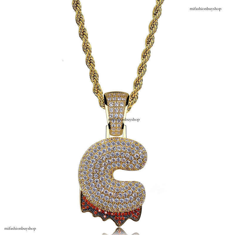 Hip Hop Personality Lava Rock English Letter Pendant DIY Splicing Micro Pave Moissanite chain Men's Trendy Necklace