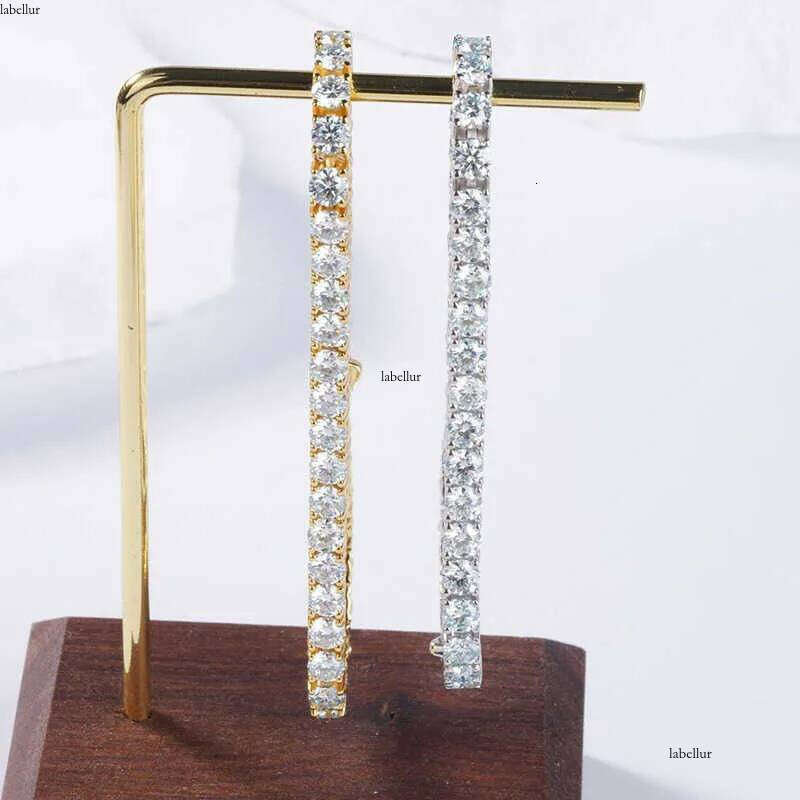 LOKKEI Non-tarnish Gold Plated 3MM Moissanite Dia Tennis Bracelet for Women Hip-Hop Style Jewelry Wholesale
