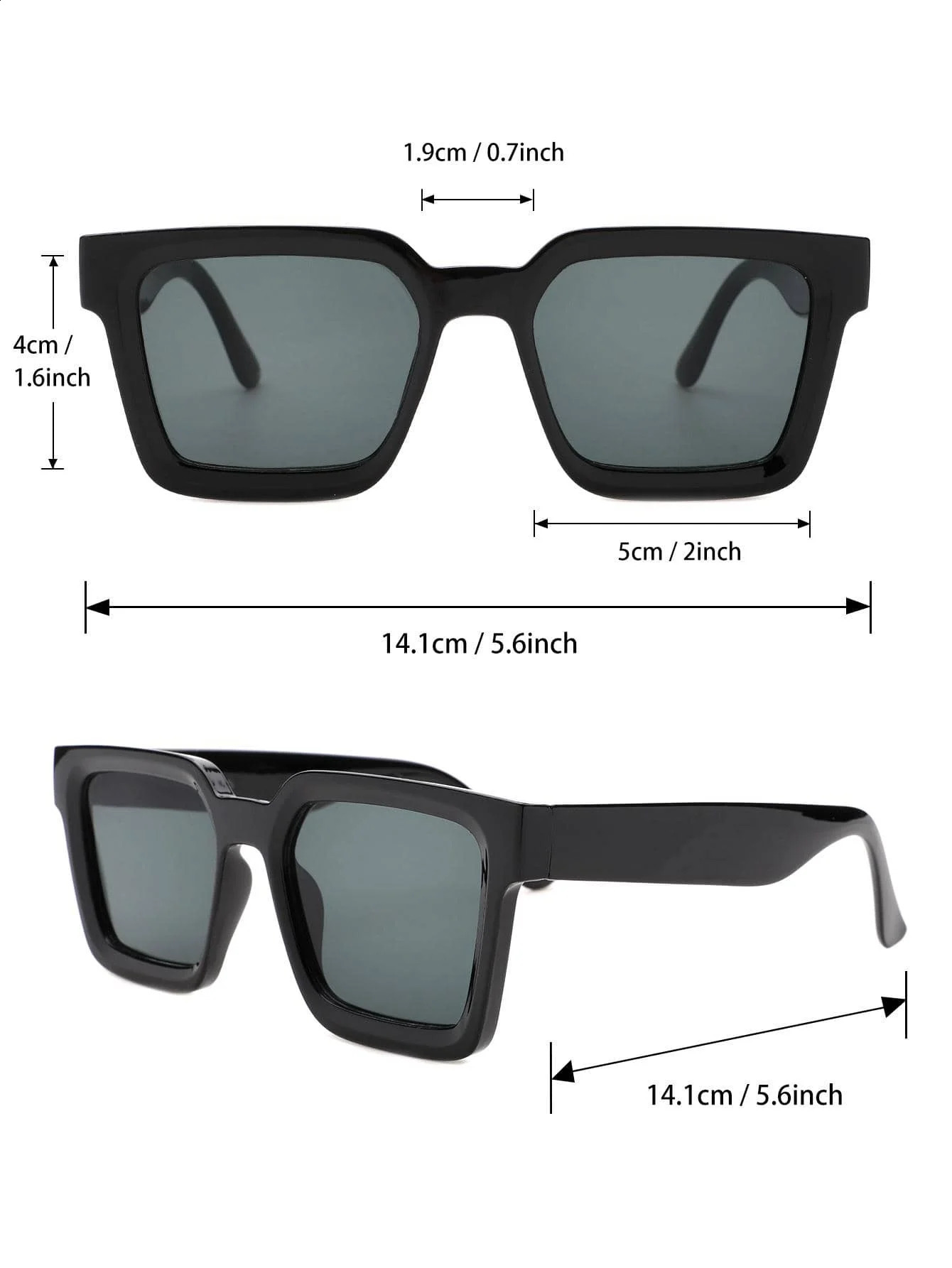 2/3 pc Men Square Frame Fashion Sunglasses For Vacation Driving UV400 Cycling Accessories 250805