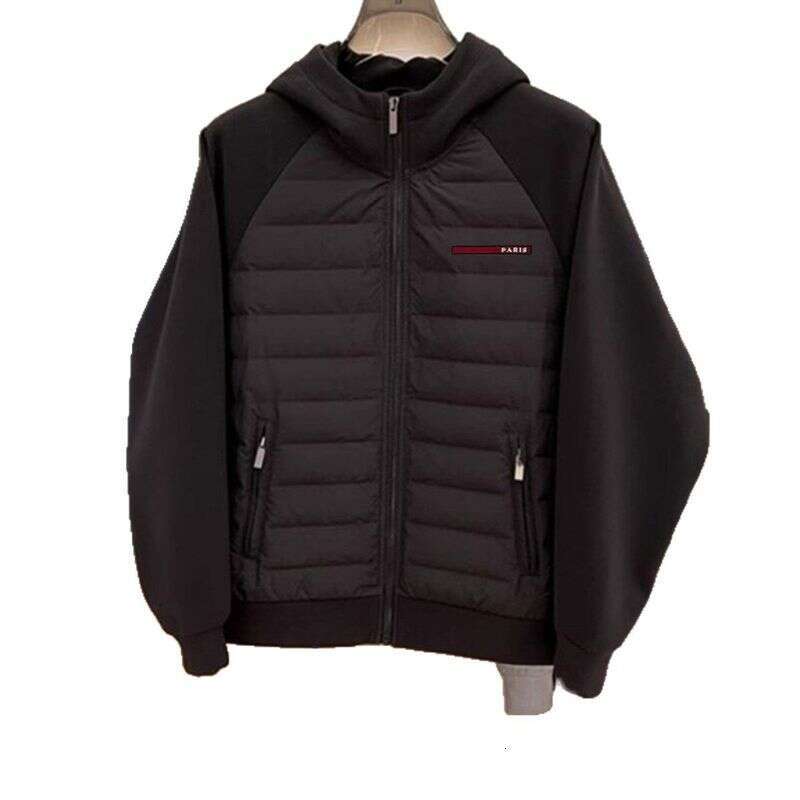 Clothing 25 New Winter Men's Trendy Thin Loose Versatile Casual Small Long Offset Printing Hooded Cotton Coat