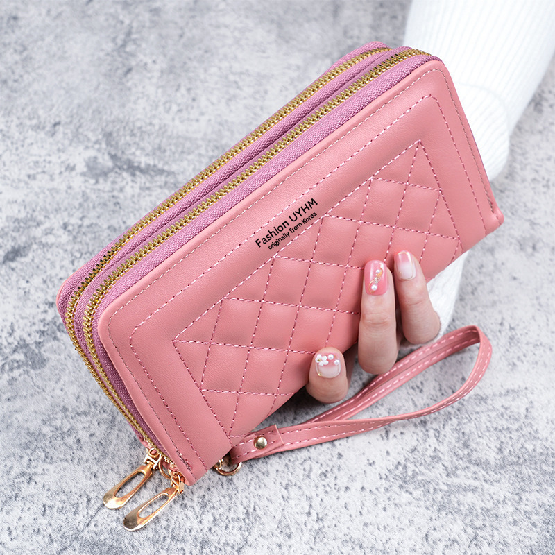 Wallet For Women 2025 New Long Style Ladies Handheld Luxury Bag Korean Version Casual Phone Bag Double Zipper Large Capacity Card Holder