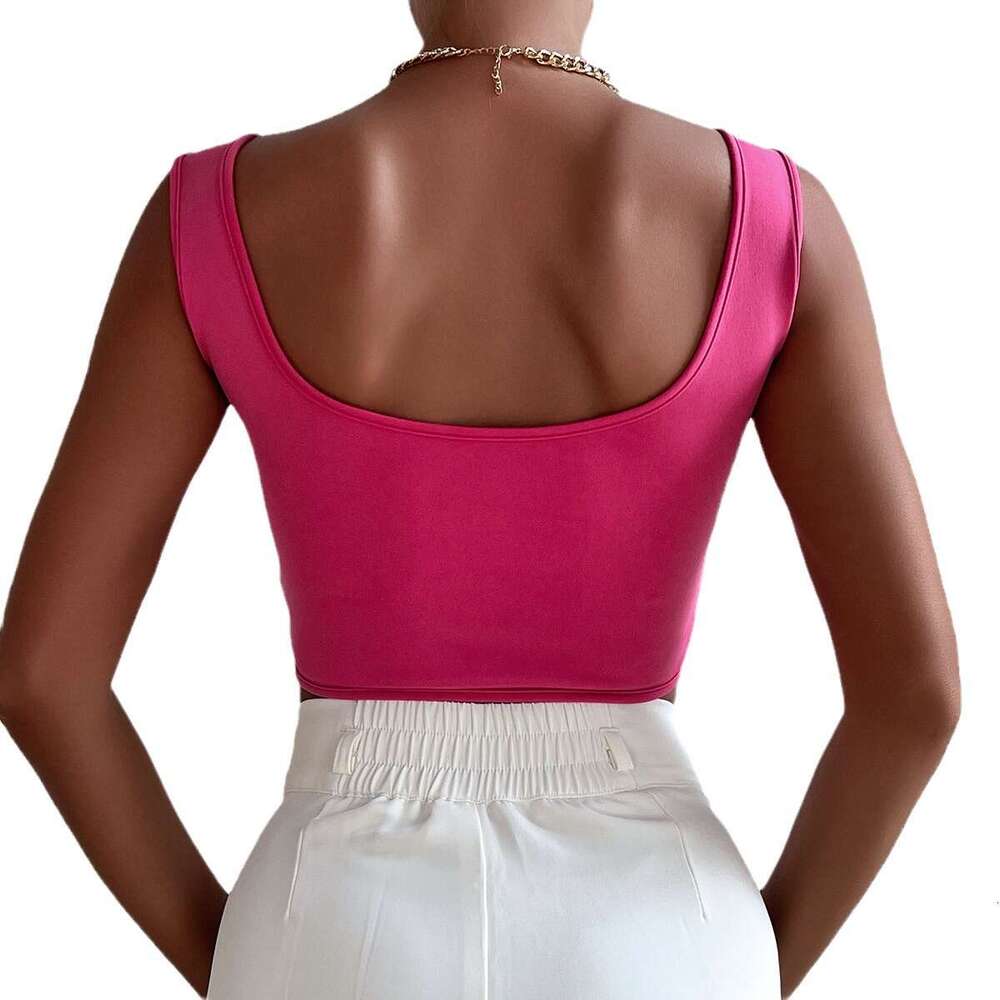 High-end Slim Fit Diamond Fishbone Vest Camisole for Women, Wearable as Inner or Outerwear, Sexy Style Top