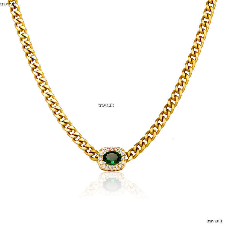 3MM Fashion Trendy Versatile Collarbone Jewelry Sterling Silver Cuban Chain Moissanite chain Necklace