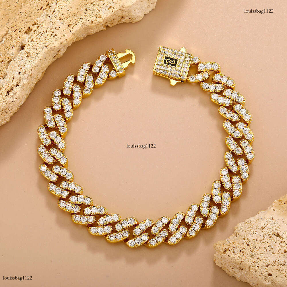 Hip Hop 9mm Single Row Zircon Cuban Bracelet Simple Personality Couple Anklet Jewelry for Women