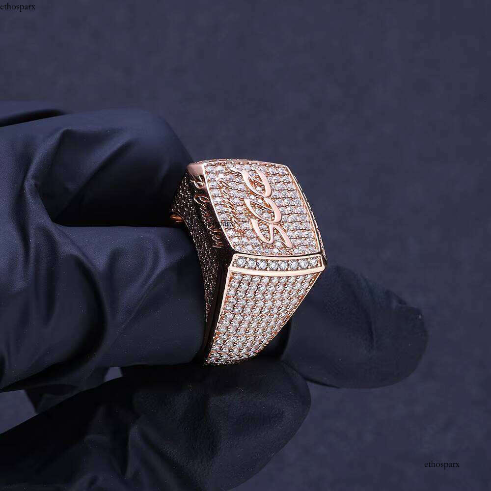 NUOYA Fine Jewelry VVS Moissanite Sier for Women Rose Gold Personalization Custom Name Dia Ring