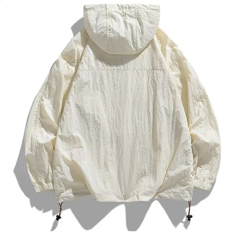 Summer Japanese Harajuku casual lazy simple temperament trend mens and womens sunscreen clothes ice silk cool fashion jacket 250809