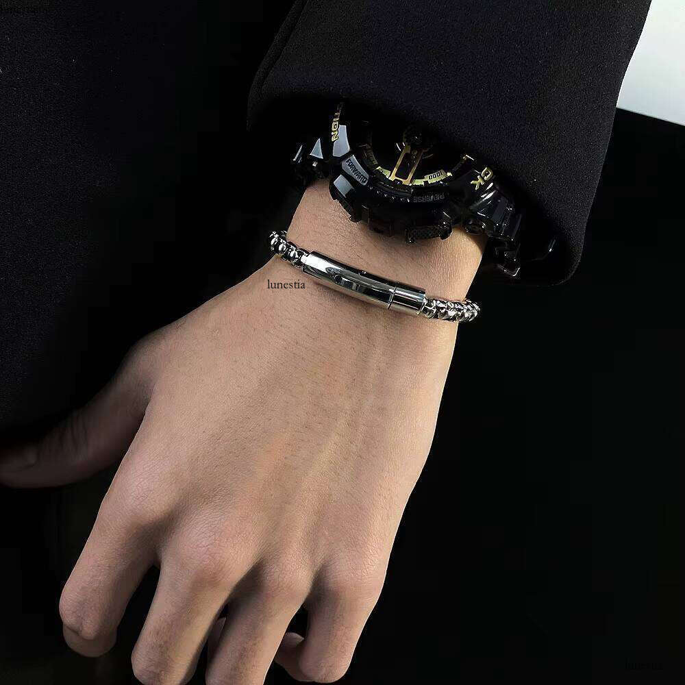 NUOYA Unisex 6mm Stainless Steel Bracelets Hip Hop Jewelry Fashion PVD Gold Plated Bracelet for Men's Gifts