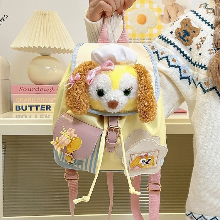 Cute Plush Puppy Backpack Girls, Suitable for School Travel, Casual and Trendy Women's Bag ddmymoon