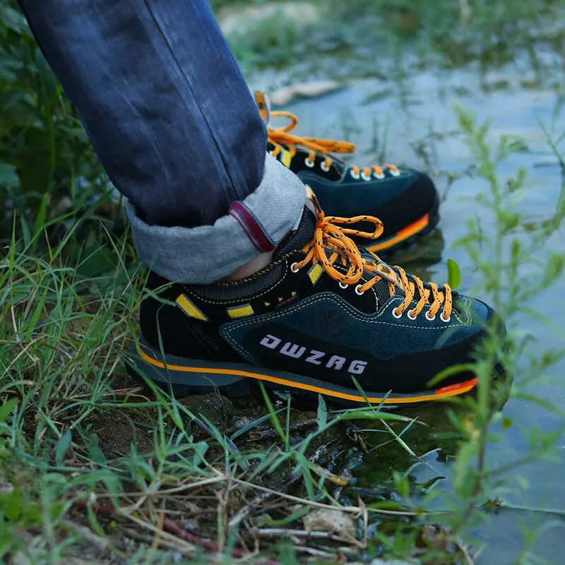 Fashion Waterproof Hiking Shoes Mens Climbing Shoes Anti-collision Fashion Outdoor Casual Lace-up Sneakers 250805