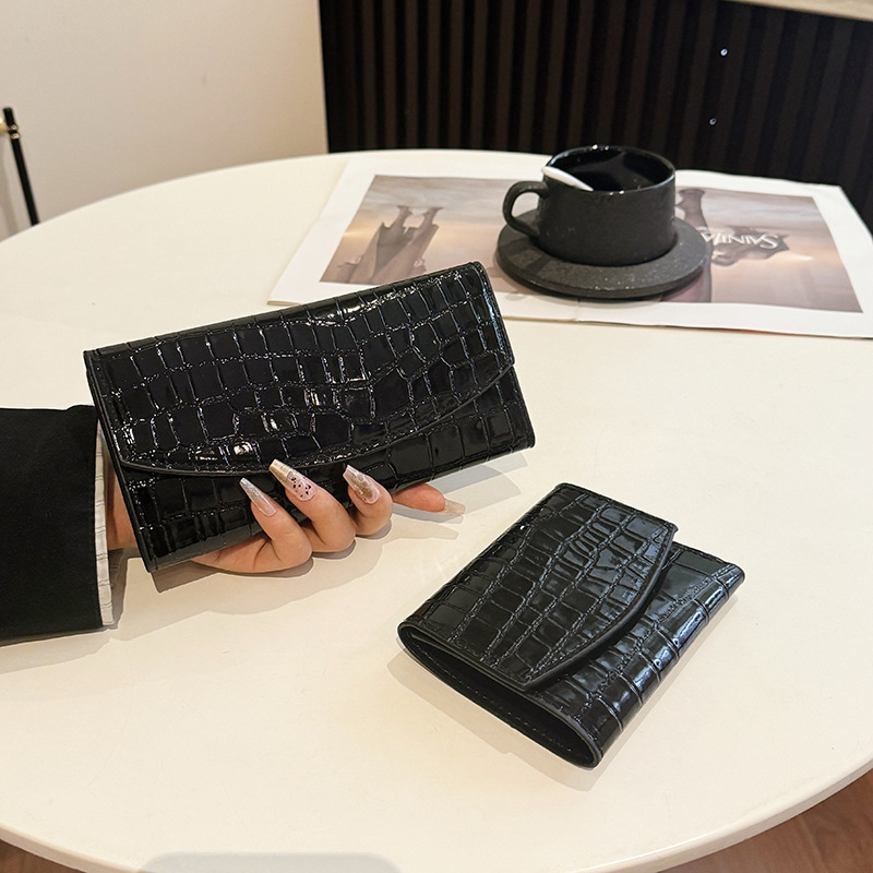 Cross-border Exclusive Women's Long Wallet Classic Stone Pattern Short Designer Bag Trendy Wallet Multi-card Slot Card Holder Luxury Bag