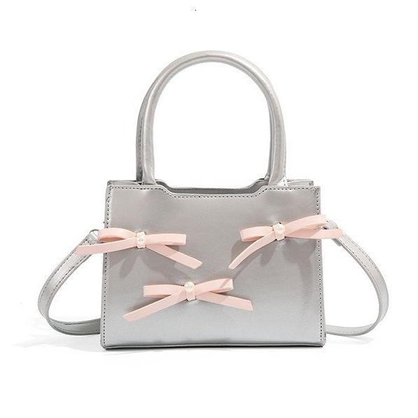 Niche Simple Bowknot Small Square Crossbody Bag Handbag Commuter Versatile Casual ddmymoon