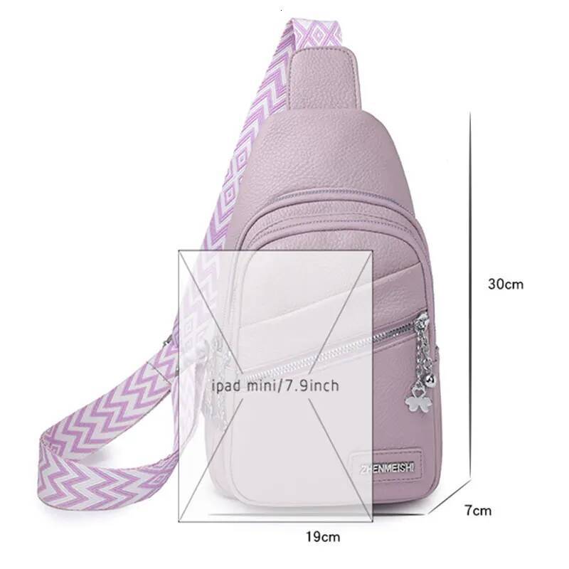 Women Chest Summer Creative Style Shoulder Wear Resistant Messenger PU Leather Crossbody Bag Sling Bags for Woman