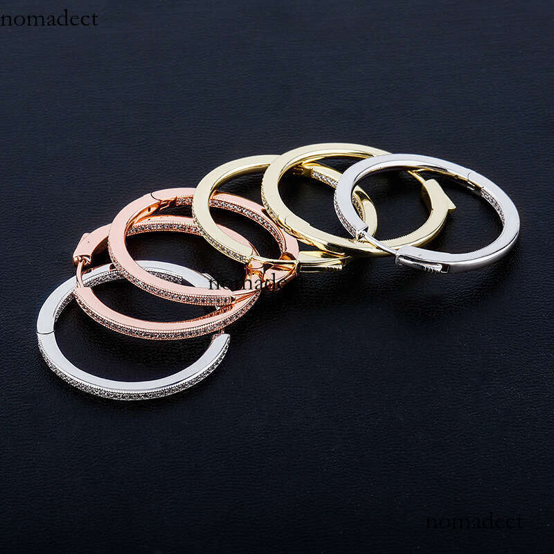 New Round Women's Micro Paved Full Zircon Hip-Hop Versatile Earrings