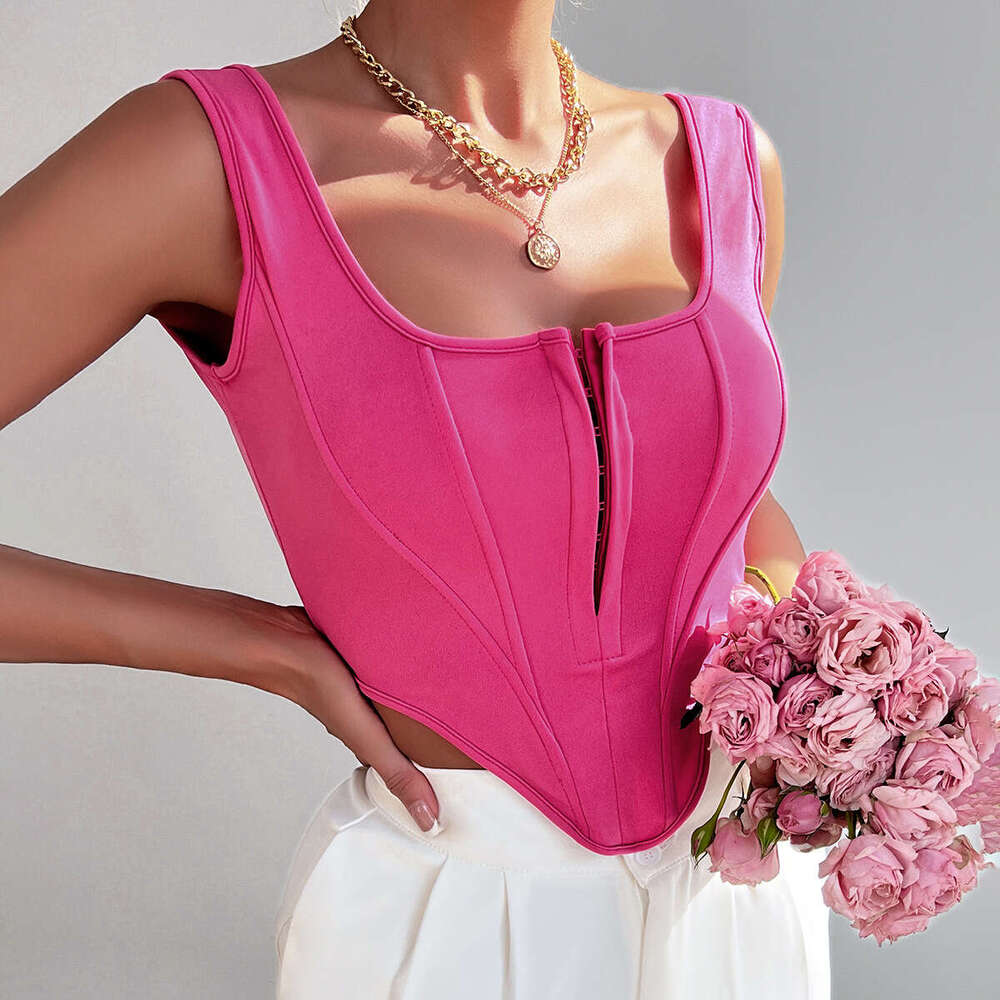 High-end Slim Fit Diamond Fishbone Vest Camisole for Women, Wearable as Inner or Outerwear, Sexy Style Top