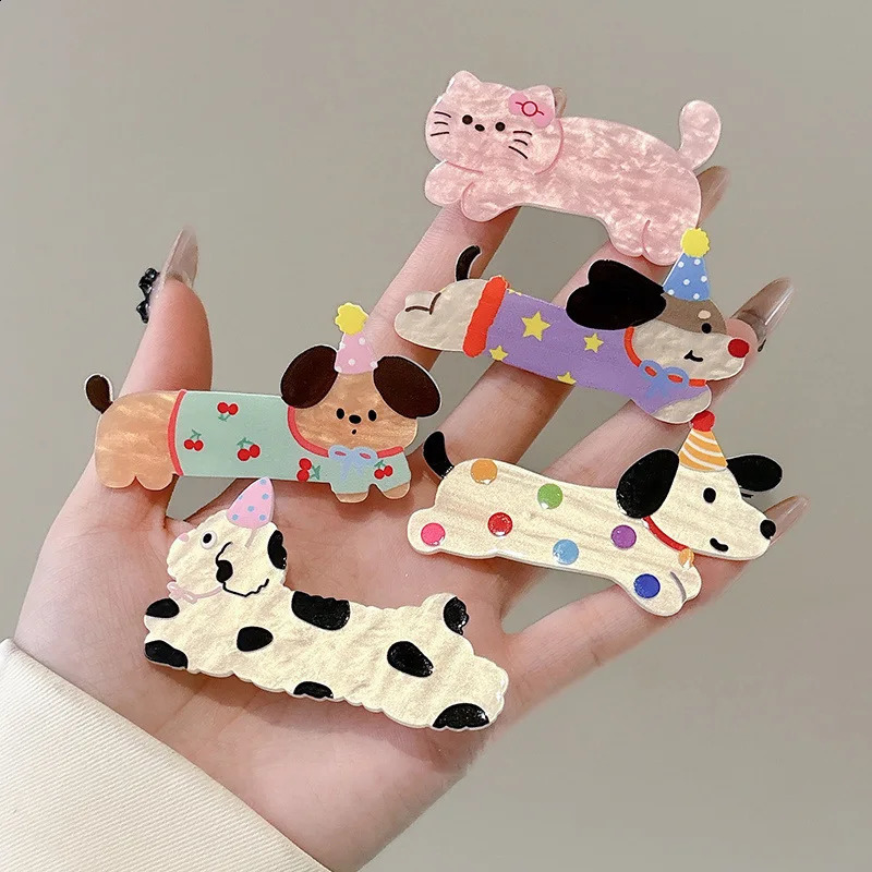 Puppy Cat Hair Clips Hair Accessories Para El Cabello Pinzas Para El Cabello Christmas Hairpins Animal Bangs Clip Girls 250807