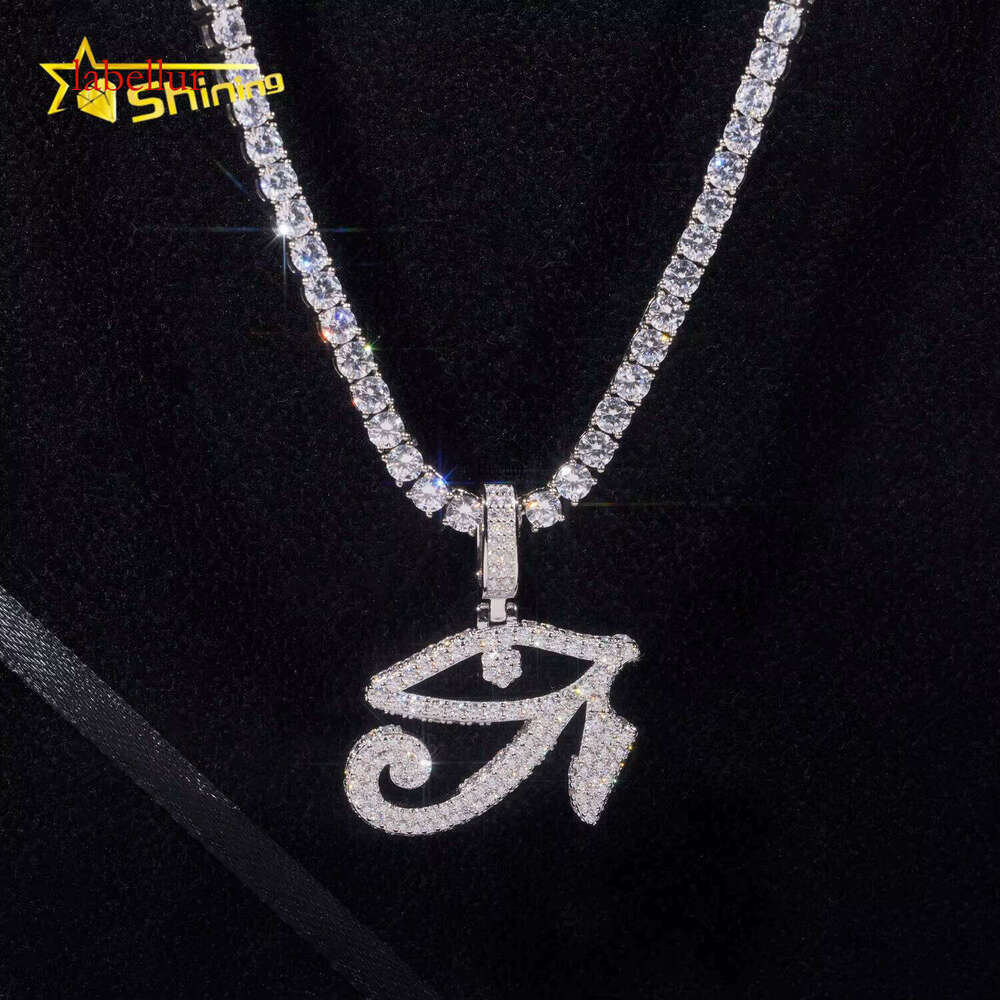 Premium Jewelry Iced Out Gold-Plated Sier Hip-Hop Moissanite Eye Charm Pendant