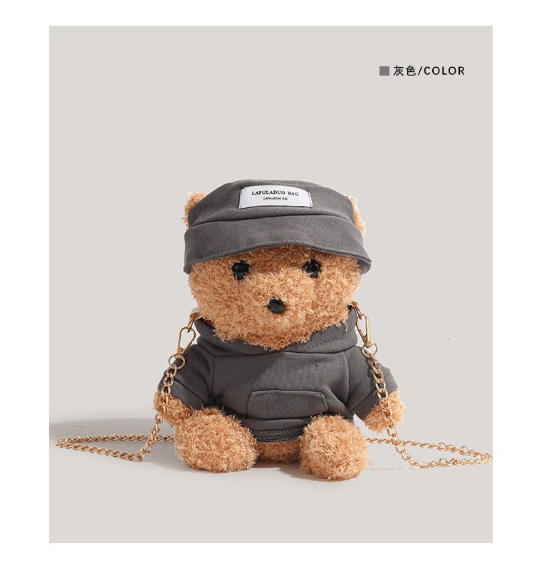 Plush Autumn Winter 2025 New Chain Crossbody Cute Cartoon Doll Bag ddmymoon