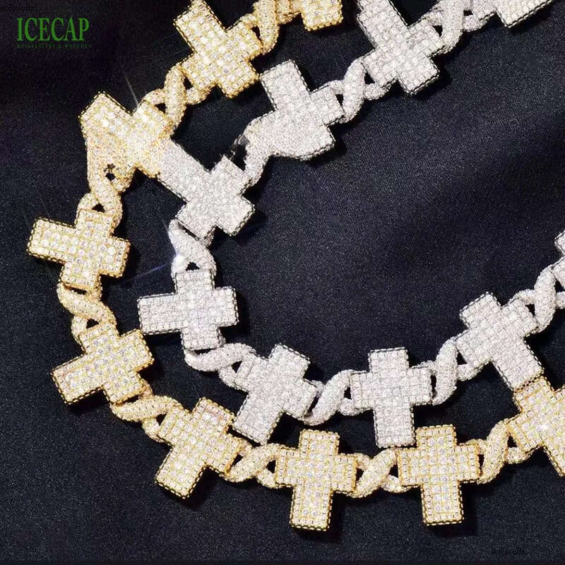 Hip Hop Miami Necklace Sterling Sier VVS Moissanite Dia Cuban Link Chain Iced Out Fashion Jewelry Necklaces