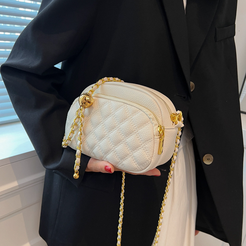 2025 New Fashion Crossbody Versatile Waist Luxury Bagfree Shipping Designer Chain Quilted Chain Commuter Versatile Storage Underarm Women's Shoul