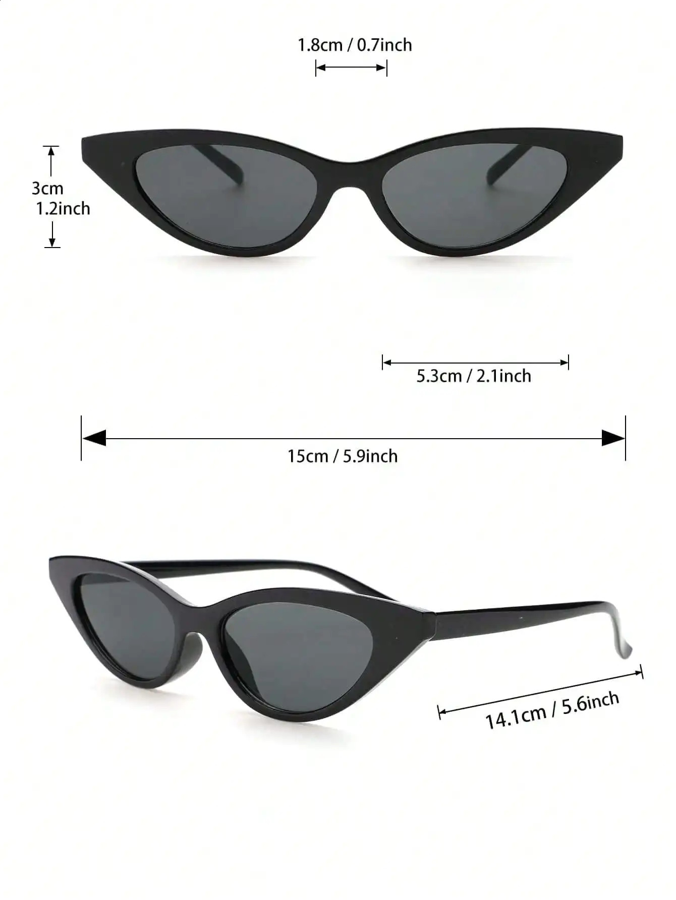 3PCS Unisex Cat Eye Round Square Plastic Frame Fashion Sunglasses For Outdoor Travel Hiking 250805