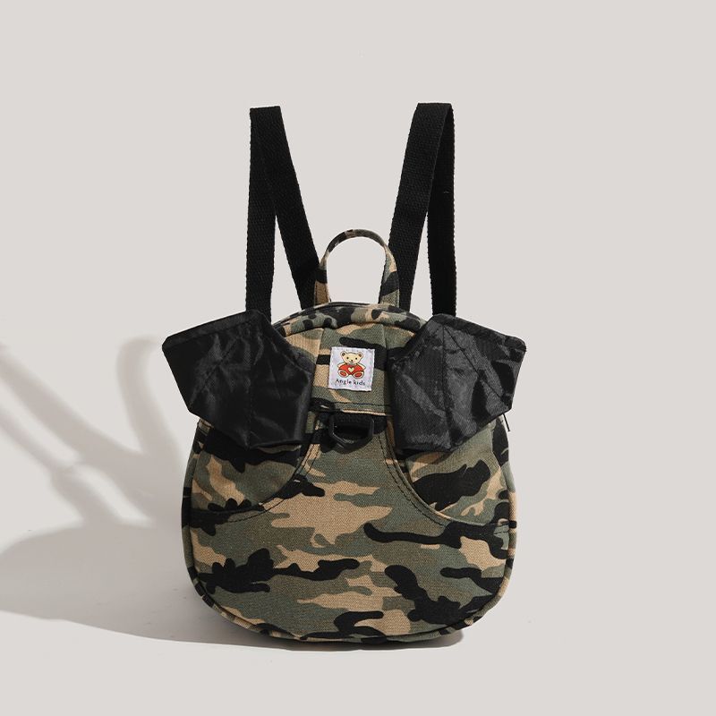 2025 New Japanese and Korean Style Camouflage Wing Bag Little Devil Backpack for Women ddmymoon