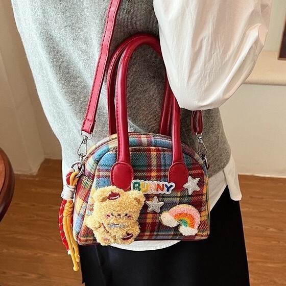 2025 New Single Shoulder Crossbody Plaid Fashion Cute Bag for Women ddmymoon