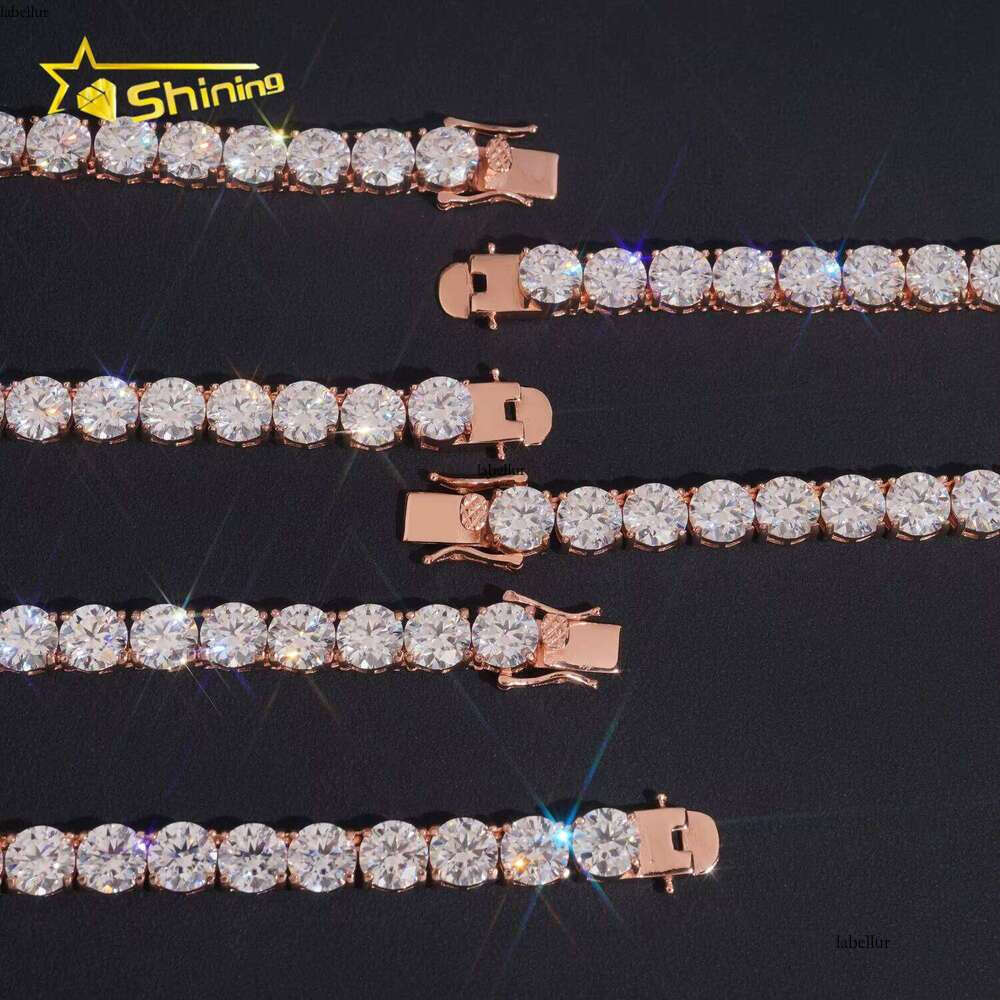 8Mm Tennis Chain S Gold Plated Pass Tester Gra Certificate Silica Boutique Jewelry