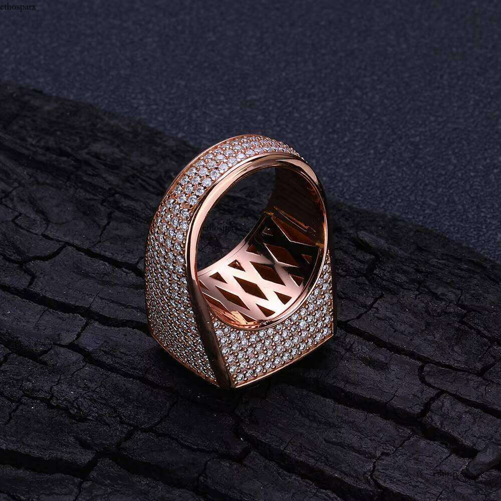 NUOYA Fine Jewelry VVS Moissanite Sier for Women Rose Gold Personalization Custom Name Dia Ring