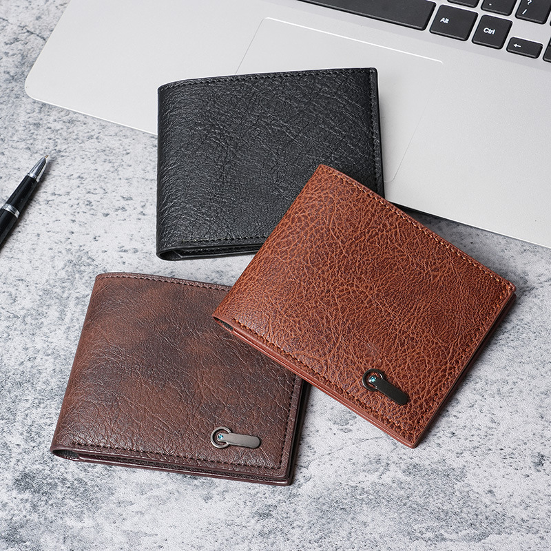 Men's Wallet Business Casual Short Luxury Bag Leather Wallet Cross-border Hot Sale In Stock Wholesale Casual Short Leather Bag Wholesale