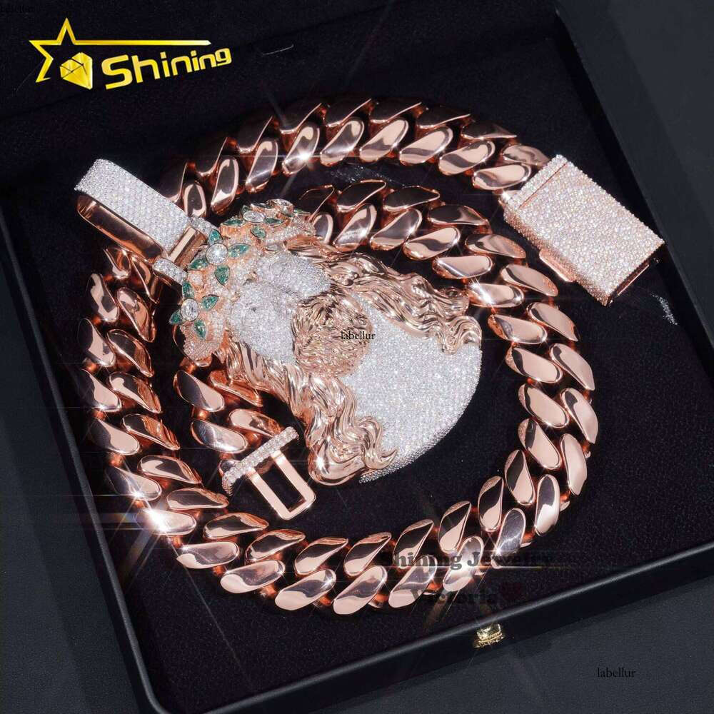 Iced Out Rapper Religious Jewelry Gold Plated Big 3D Sier Custom 5" VVS Moissanite Dia Jesus Pendant