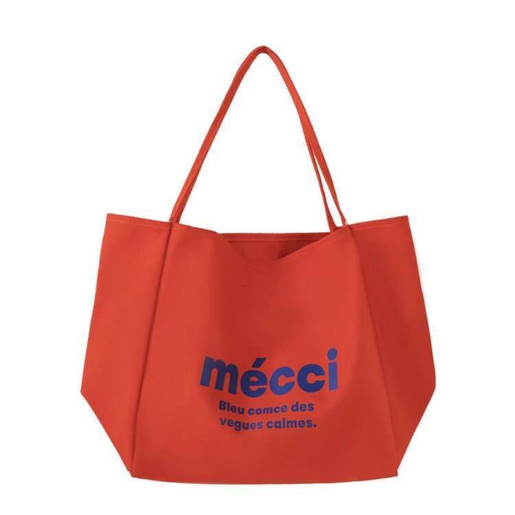 Designer Bags Version Ins Large Capacity Canvas Female Lazy Style Letter Student Shoulder Tote Bag Artistic Handbag
