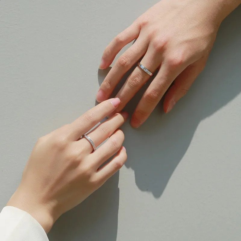 Na Women Men s925 Silver Diamond Finger Rings Couples Rings for Weddings and Engagement GRA Certificate Jewelry 250805