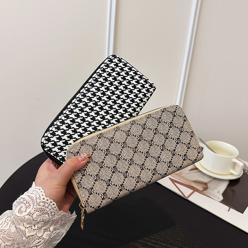 New Women's Long Wallet Cross-border Wholesale Printed Phone Wallet Multi-card Slot Luxury Bag Designer Bag Card Holder Lightweight Zipper Clutch