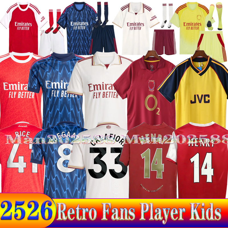 25 26 arsenalssS football kits Gyokeres SAKA HAVERTZ 2025 2026 soccer jerseys Fans Player version ODEGAARD LEWIS-SKELLY Men Kids sets RICE CALAFIORI top Maillot Foot