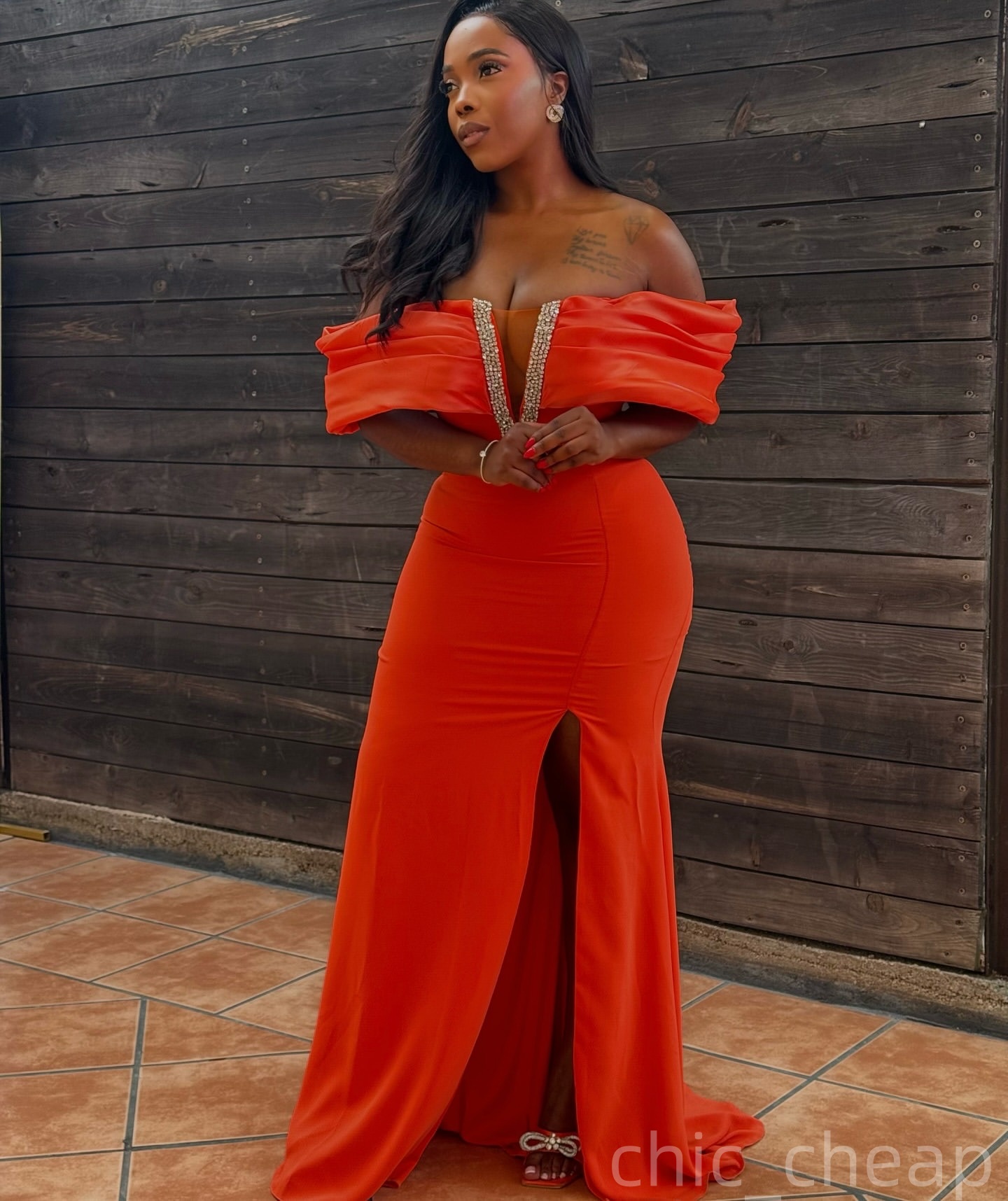 Mermaid Burnt Orange Prom Dresses 2025 Off Shoulder Crystals Satin Evening Formal Party Second Birthday Engagement Gowns Plus Size Dress For Special O