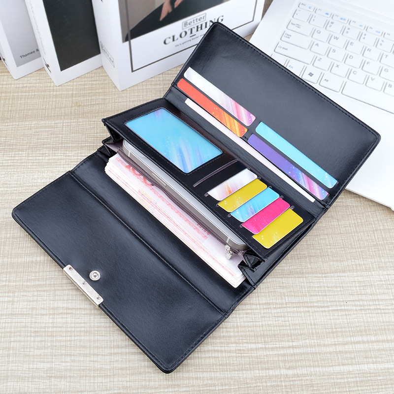 New Women's Wallet Long Luxury Bag Multi-card Slot Soft Leather Fashion Simple 70% Off Stack Large Designer Bag Capacity Clutch Card Holder