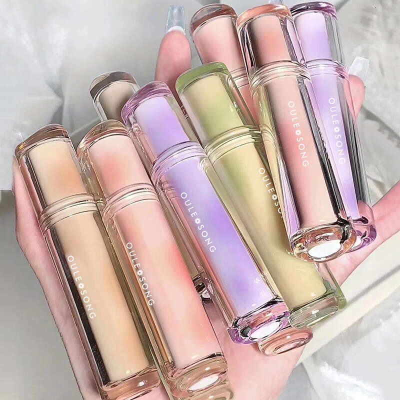 OULESONG Iced Tea Mirror Water Glass Jelly Round Tube Domestic Lip Gloss Live Streaming Female Free shipping Free shipping